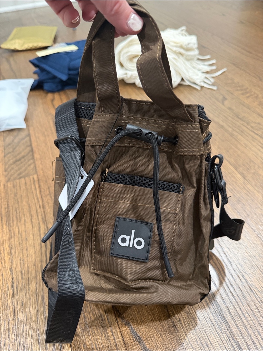 ALO Yoga Brown Men’s Messenger Utility Bag